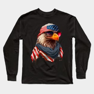 4th of July Bald eagle design Long Sleeve T-Shirt